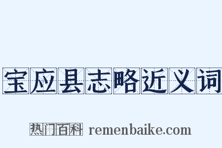 宝应县志略近义词是什么意思的图片